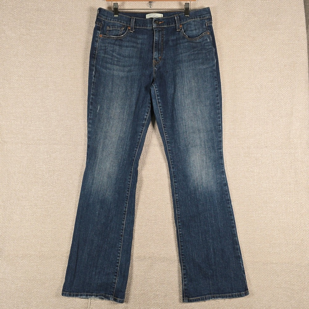 Levis 515 Bootcut Jeans Womens 14 L/C Blue‎ Denim Mid Rise Flap Pocket 34x33